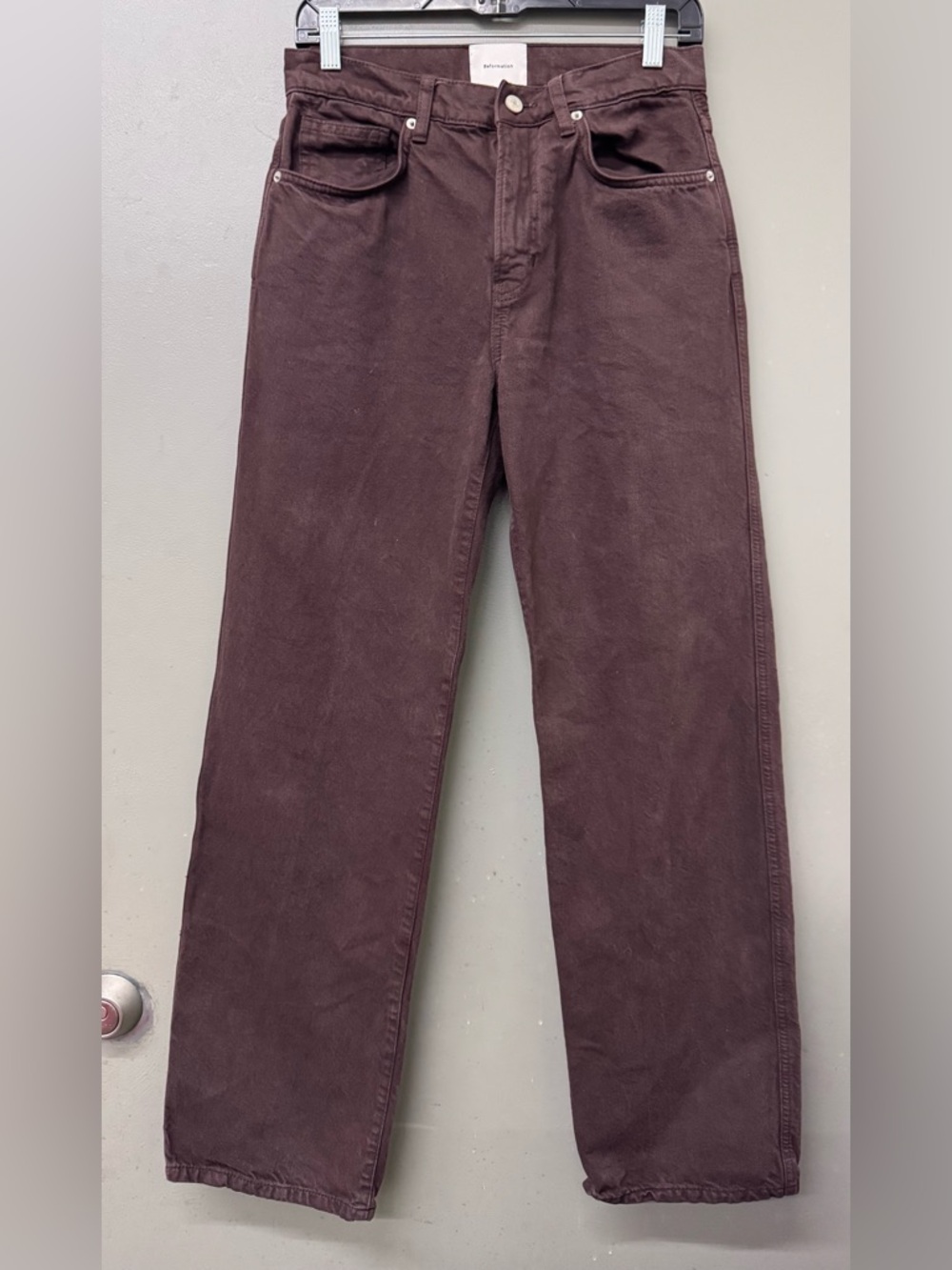 Reformation Val 90s Mid-Rise Straight-Leg Jeans Chocolate Brown Womens 26 - Picture 1 of 8